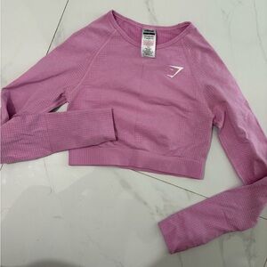 Gymshark Pink Long Sleeve Crop Top
